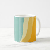 Colorful wave lines personalized koffiemok (Voorkant rechts)