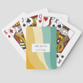 Colorful wave lines personalized pokerkaarten (Achterkant)