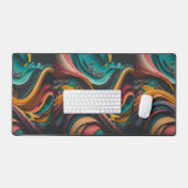 Colorful Wave Patroon Bureaumat (Keyboard & Muis)