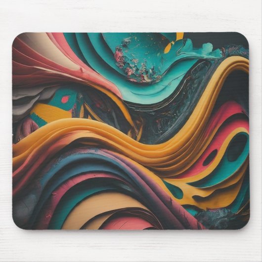 Colorful Wave Patroon Muismat (Voorkant)