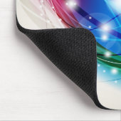 Colorful Waves Beige Background Mousepad Muismat (Hoek)