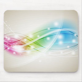 Colorful Waves Beige Background Mousepad Muismat