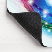 Colorful Waves Blue Background Mousepad Muismat (Hoek)