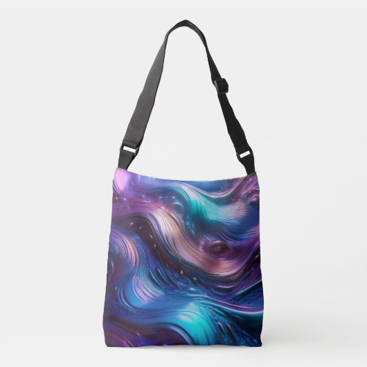 Colorful Waves Crossbody Tas (Voorkant)