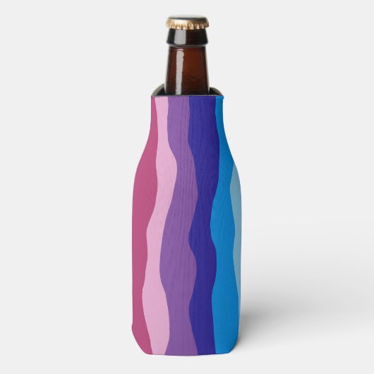 Colorful Waves Flesjeskoeler (Fles Voorkant)