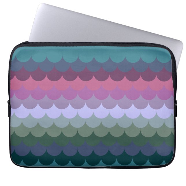 Colorful Waves Laptop Sleeve (Voorkant)