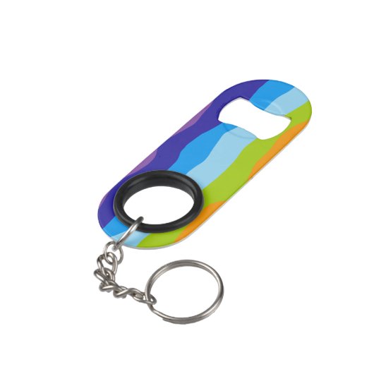 Colorful Waves Mini Flessenopener (Achterkant Gekanteld)