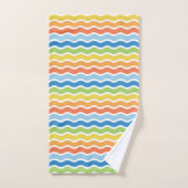 Colorful Waves Pattern Bath Towel Set Bad Handdoek (Handdoek)