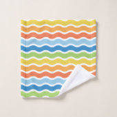 Colorful Waves Pattern Bath Towel Set Bad Handdoek (Wasdoekje)