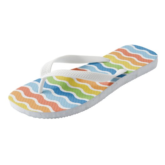 Colorful Waves Pattern-Teenslippers Teenslippers (Schuin)