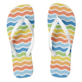 Colorful Waves Pattern-Teenslippers Teenslippers (Voetbed)