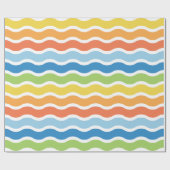 Colorful Waves Pattern Wapping Paper Cadeaupapier (Vlak)