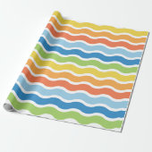 Colorful Waves Pattern Wapping Paper Cadeaupapier (Uitgerold)