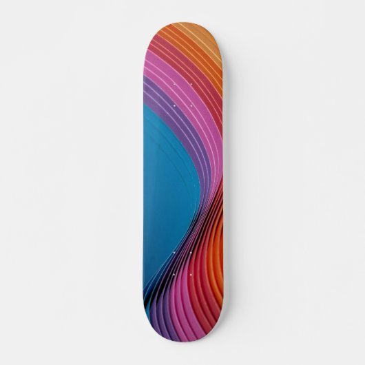 Colorful Waves Persoonlijk Skateboard (Voorkant)