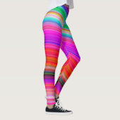 Colorful Waves Rainbow Colors Patroon Leggings (Rechts)