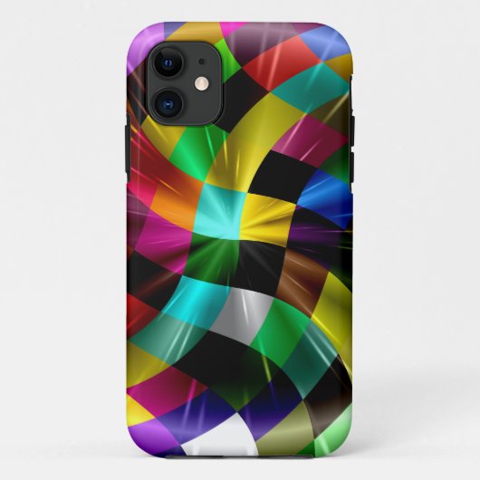 Colorful Waves Striped Abstracte Art Case-Mate iPhone Case (Achterkant)