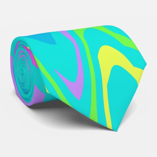 Colorful Waves Stropdas (Opgerold)