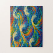 Colorful Waves Texture Painting Legpuzzel (Verticaal)