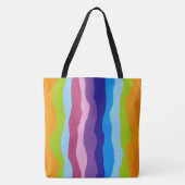 Colorful Waves Tote Bag (Voorkant)