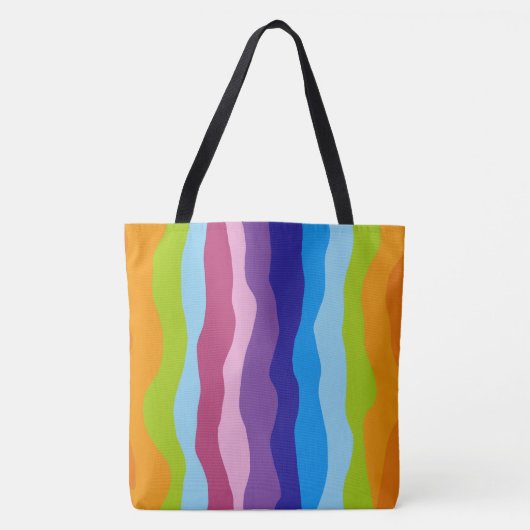 Colorful Waves Tote Bag (Voorkant)