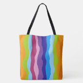 Colorful Waves Tote Bag (Achterkant)