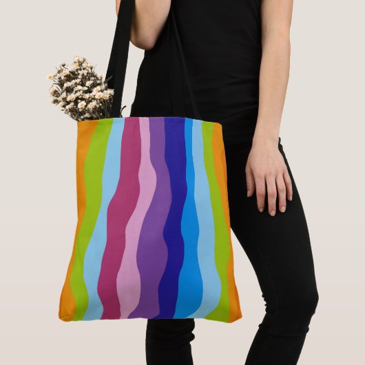 Colorful Waves Tote Bag (Dichtbij)