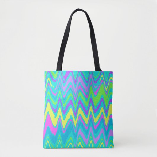 Colorful Waves Tote Bag (Voorkant)