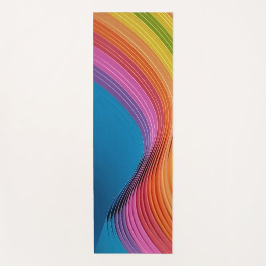 Colorful Waves Yogamat (Voorkant)