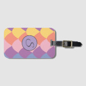 Colorful Wavey Terrazzo Seamless Bagagelabel (Voorkant (horizontaal))