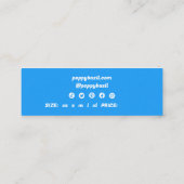 Colorful Wavy Stripes Rainbow CUSTOM Hang Tag Mini Visitekaartje (Achterkant)