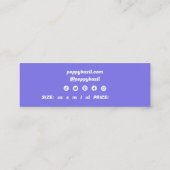 Colorful Wavy Stripes Rainbow CUSTOM Hang Tag Mini Visitekaartje (Achterkant)