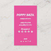 Colorful Wavy Stripes Rainbow CUSTOM Hang Tag Visitekaartje (Achterkant)