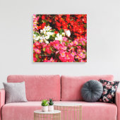 Colorful Wax Begonias Canvas Afdruk (Insitu (Woonkamer))