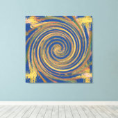 Colorful Weave Twirl Pattern Canvas Afdruk (Insitu (Houten vloer))
