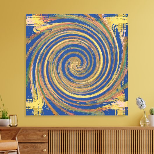 Colorful Weave Twirl Pattern Canvas Afdruk (Insitu (Woonkamer))