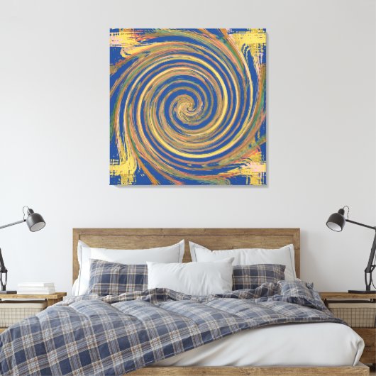 Colorful Weave Twirl Pattern Canvas Afdruk (Insitu (Slaapkamer))
