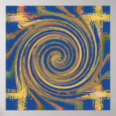 Colorful Weave Twirl Pattern Poster (Voorkant)