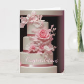 Colorful Wedding Cake-creditcard Kaart (Voorkant)