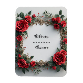 Colorful Wedding Floral Wreath Magneet
