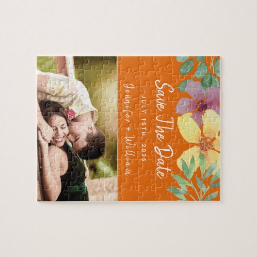 Colorful Wedding Save the Date Legpuzzel (Horizontaal)