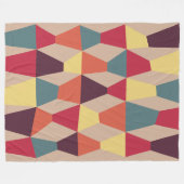 Colorful Wedges 161214a - op lichtbruin d2b29a Fleece Deken (Voorkant (Horizontaal))