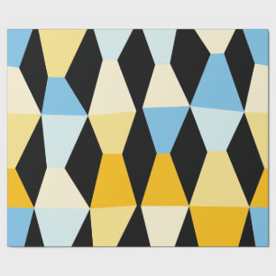 Colorful Wedges 161214b - op zwart Cadeaupapier