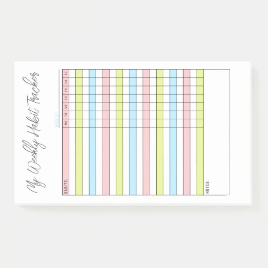 Colorful Weekly Habit Tracker Notes (Voorkant)