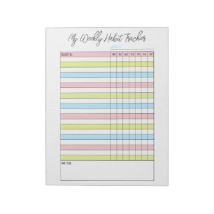 Colorful Weekly Habit Tracker Notitieblok