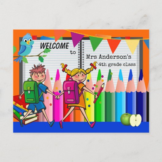 Colorful Welcome Back to School Briefkaart (Voorkant)