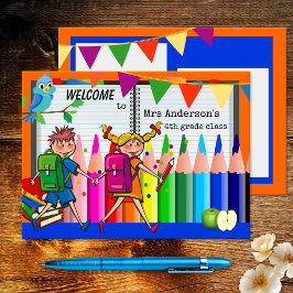 Colorful Welcome Back to School Briefkaart