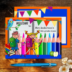 Colorful Welcome Back to School Briefkaart