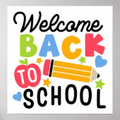 Colorful Welcome Back to School Design Poster (Voorkant)