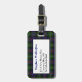 Colorful Wellington Tartan Pset Bagagelabel (Voorkant verticaal)