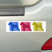Colorful Welsh Terrier Silhouettes Bumpersticker (Op auto)